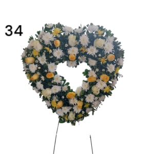 corona fúnebre corazón