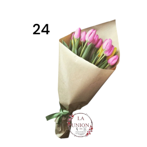 Hermoso Ramo de mano  con 10 tulipanes,