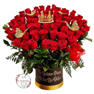 Hermosas 60 rosas en caja