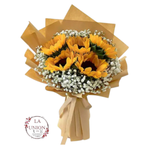 Ramo de mano 5 girasoles