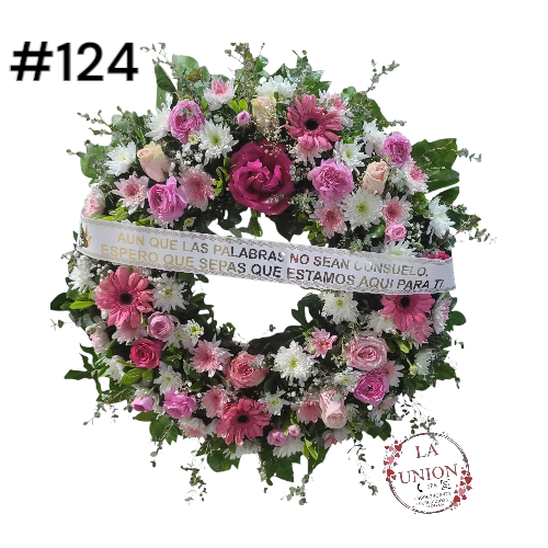 corona fúnebre en forma corazón