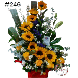 hermoso arreglo en girasoles