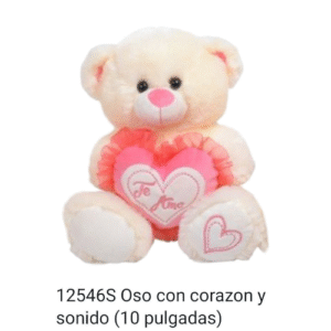 bello oso con corazón y sonido