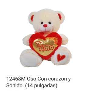 lindo oso con corazón y sonido