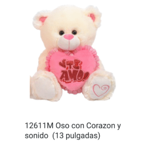 hermoso oso con corazón y sonido