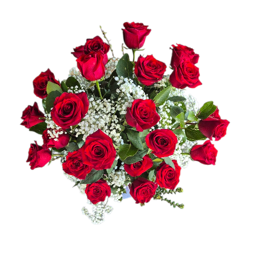 RAMO EN FLORERO CON 25 ROSAS + GLOBO - Imagen 3