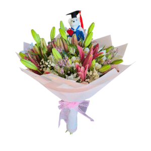 RAMO DE MANO CON 20 FLORES + PELUCHE