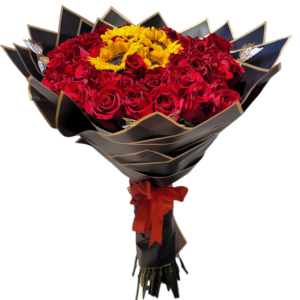 Hermoso ramo de mano 54 flores