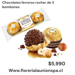Chocolates ferreros rocher de 3 bombones