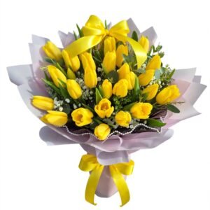 Hermoso arreglo de 40 tulipanes