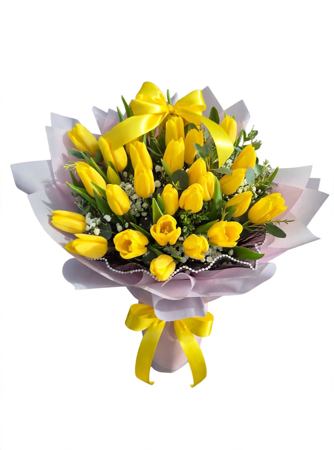 Hermoso arreglo de 40 tulipanes